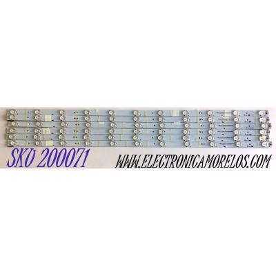 KIT DE LED'S PARA TV VIZIO (6 PIEZAS) / NUMERO DE PARTE GJ-390-DLEDIV-D611-V4 / CVPGHAB01F5E1164V / PANEL TPT390J1-HJ1L02 / MODELO E390-B1